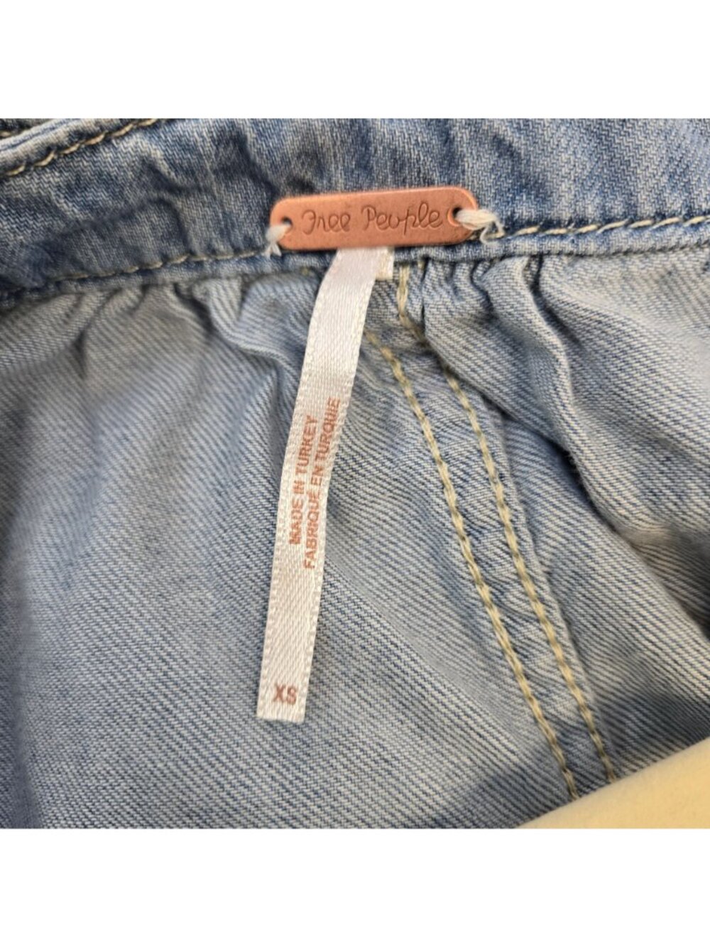 NWOT Free People Marley Chambray Denim Jumpsuit Size XS - Picture 3 of 9